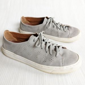 DOLCE Mojo Moxy women's gray perforated fashion sneakers